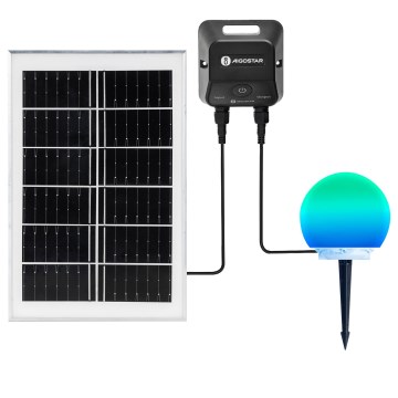 Aigostar - LED RGBW ściemnialna lampa zewnętrzna MESH LED/20W/3,7V 4000mAh 2700-6500K IP65 śr. 20 cm + pilot zdalnego sterowania