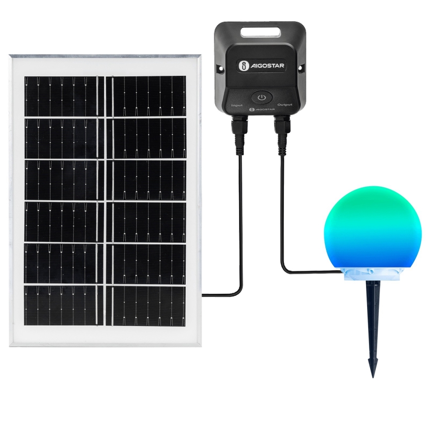 Aigostar - LED RGBW ściemnialna lampa zewnętrzna MESH LED/20W/3,7V 4000mAh 2700-6500K IP65 śr. 20 cm + pilot zdalnego sterowania