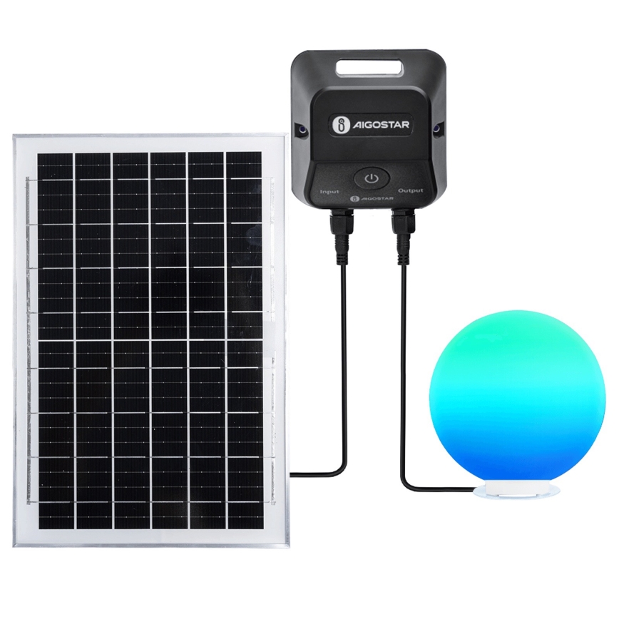 Aigostar - LED RGBW ściemnialna lampa zewnętrzna MESH LED/35W/3,7V 4000mAh 2700-6500K IP65 śr. 50 cm + pilot zdalnego sterowania