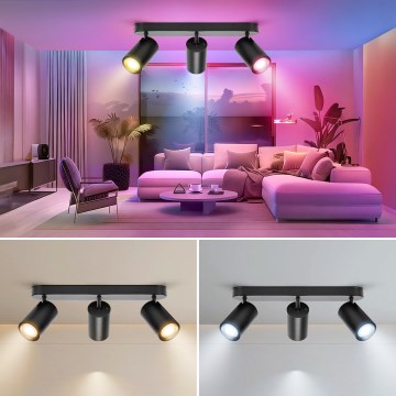 Aigostar - LED RGBW ściemnialna oprawa punktowa MESH 3xLED/4,9W/230V 2700-6500K biała + pilot zdalnego sterowania