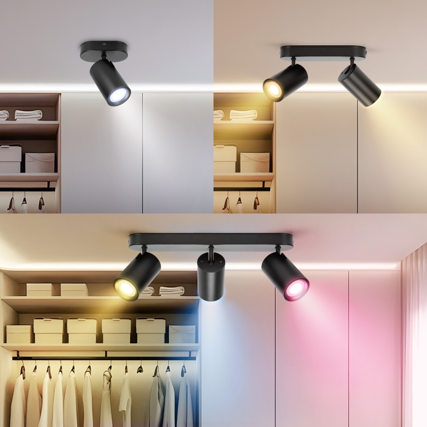 Aigostar - LED RGBW ściemnialna oprawa punktowa MESH 3xLED/4,9W/230V 2700-6500K biała + pilot zdalnego sterowania