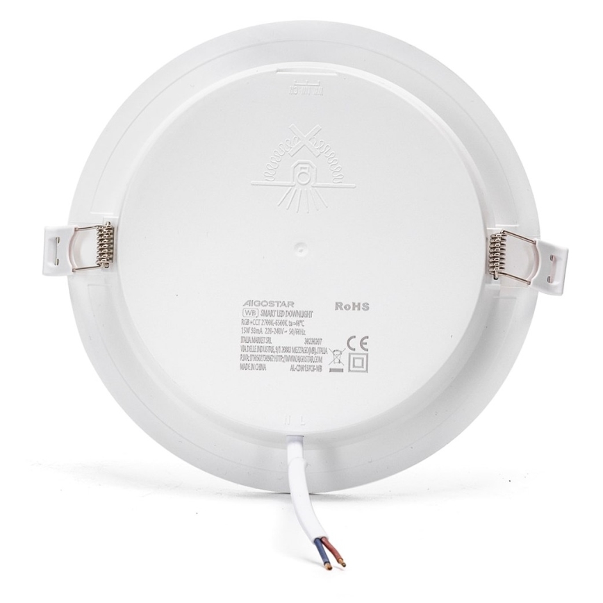 Aigostar - LED RGBW Ściemnialna oprawa wpuszczana LED/15W/230V 2700-6500K śr. 17,5 cm Wi-Fi