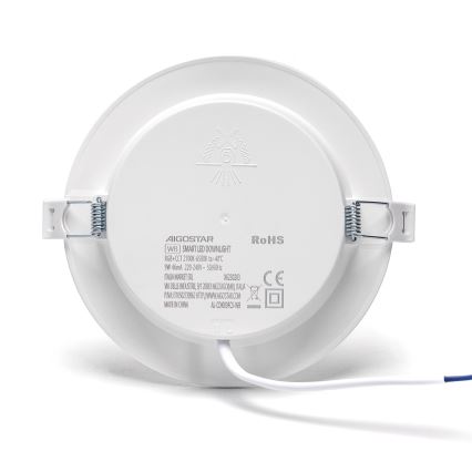 Aigostar - LED RGBW Ściemnialna oprawa wpuszczana LED/9W/230V 2700-6500K śr. 14,5 cm Wi-Fi