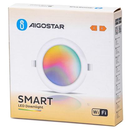 Aigostar - LED RGBW Ściemnialna oprawa wpuszczana LED/9W/230V 2700-6500K śr. 14,5 cm Wi-Fi