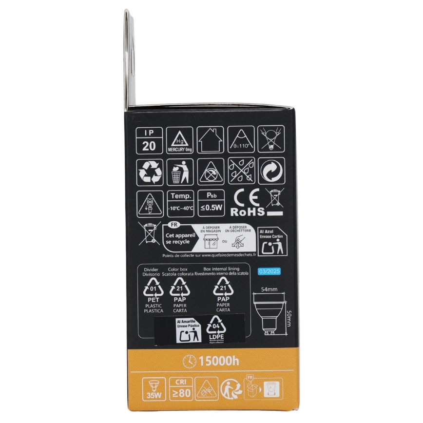 Aigostar - LED RGBW ściemnialna żarówka GU10/4,8W/230V 3000K + pilot zdalnego sterowania