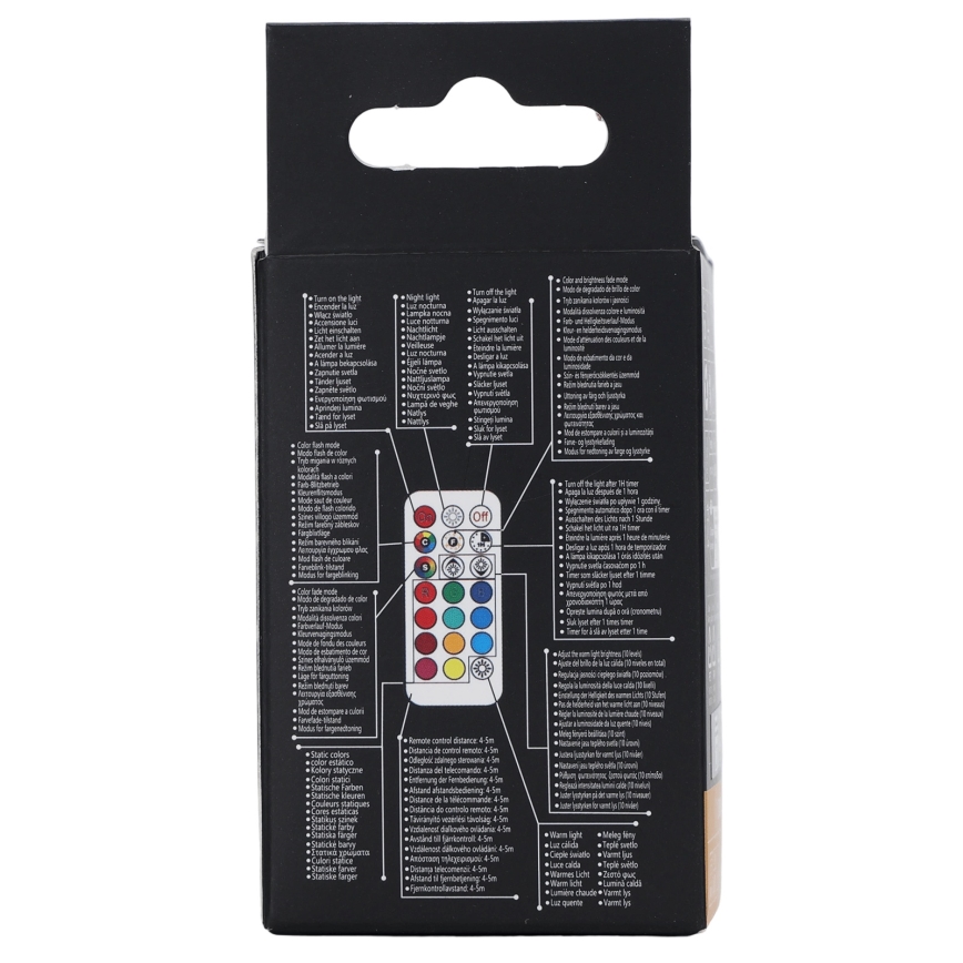 Aigostar - LED RGBW ściemnialna żarówka GU10/4,8W/230V 3000K + pilot zdalnego sterowania