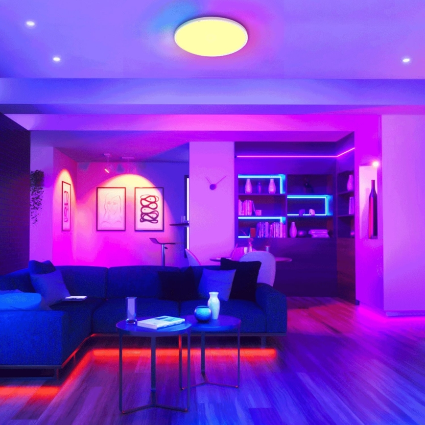 Aigostar - LED RGBW Plafon łazienkowy ściemnialny LED/18W/230V 3000-6500K śr. 30 cm IP44 + zdalne sterowanie