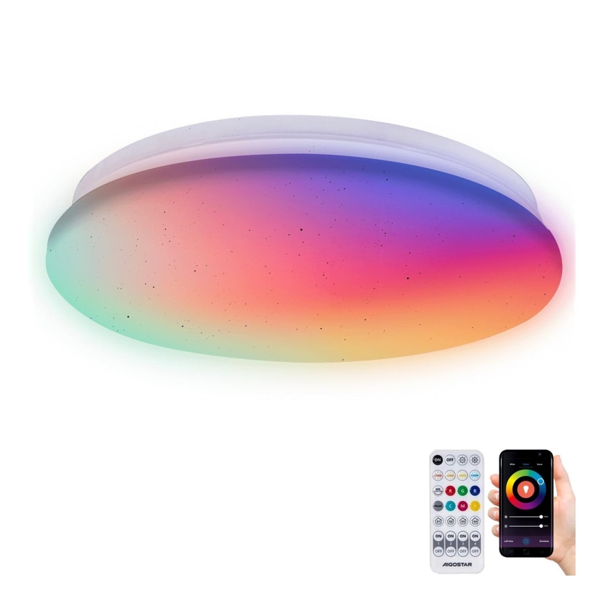 Aigostar - LED RGBW Ściemnialny plafon łazienkowy MESH Smart LED/12W/230V IP44 + pilot zdalnego sterowania