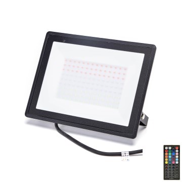 Aigostar - LED RGBW Ściemnialny reflektor LED/100W/230V IP65 + pilot zdalnego sterowania