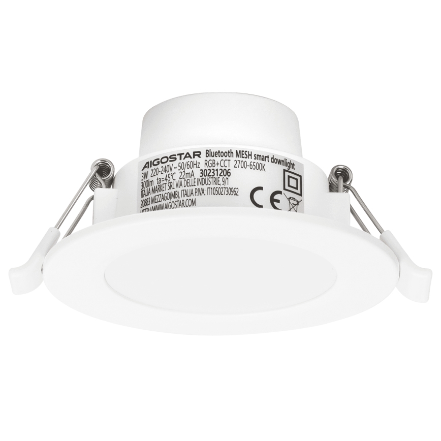 Aigostar - LED RGBW ściemnialna wpuszczana oprawa sufitowa do łazienki MESH Smart LED/3W/230V 2700-6500K IP44