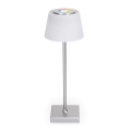Aigostar - LED RGBW Zewnętrzna ładowalna lampa stołowa z ściemniaczem LED/4W/5V 3600mAh biała/matowy chrom IP54