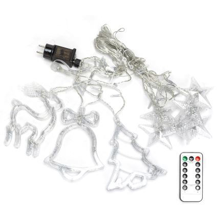 Aigostar - LED RGBY Zewnętrzny łańcuch świąteczny 120xLED/8 funkcji 3x0,6m IP44 wielokolorowy + pilot zdalnego sterowania