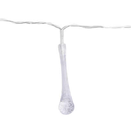 Aigostar - Zewnętrzny łańcuch świąteczny LED 25xLED/8 funkcji 3xAA 2,5m IP44 wielokolorowe krople