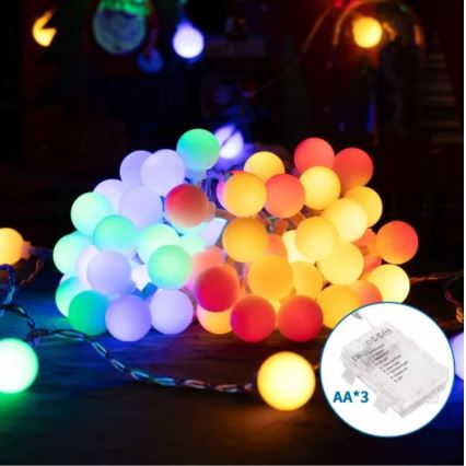 Aigostar - LED RGBY Zewnętrzny łańcuch bożonarodzeniowy 25xLED/3xAA/8 funkcji 2,8 m IP44