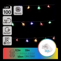 Aigostar - LED RGBY Zewnętrzny łańcuch świąteczny 100xLED/8 funkcji 3xAA 10m IP44 gwiazdy