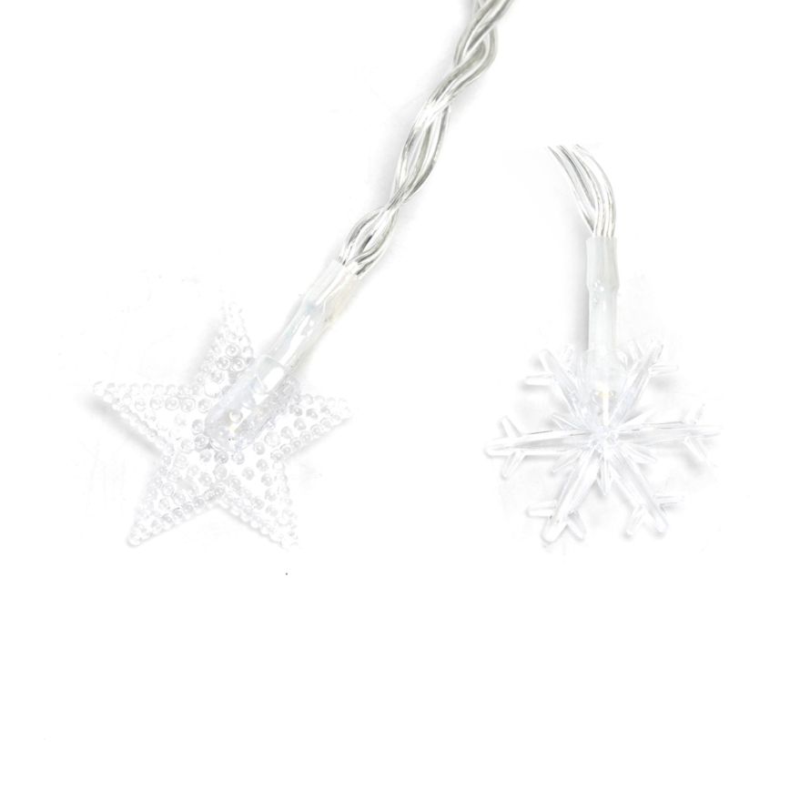 Aigostar - LED RGBY Zewnętrzny łańcuch świąteczny 100xLED/8 funkcji 3xAA 10m IP44 gwiazdy