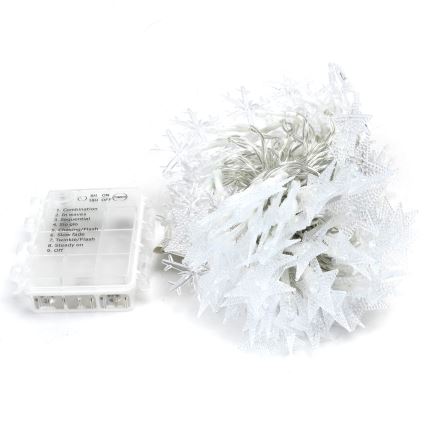 Aigostar - LED RGBY Zewnętrzny łańcuch świąteczny 100xLED/8 funkcji 3xAA 10m IP44 gwiazdy