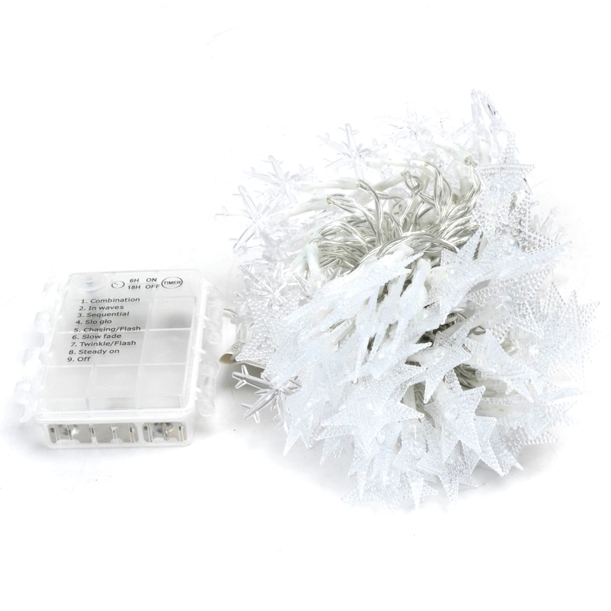 Aigostar - LED RGBY Zewnętrzny łańcuch świąteczny 100xLED/8 funkcji 3xAA 10m IP44 gwiazdy