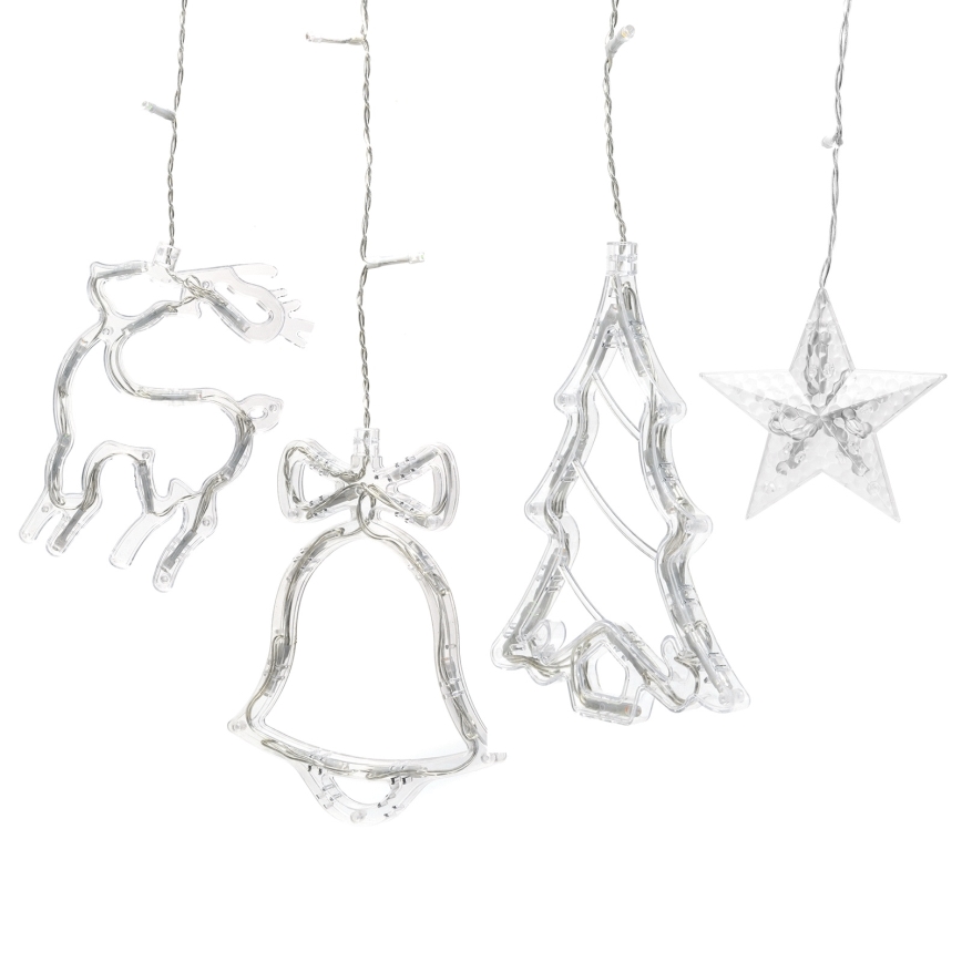 Aigostar - LED RGBY Zewnętrzne lampki świąteczne 120 diod LED / 8 funkcji 3 x 0,6 m IP44 wielokolorowe + zdalne sterowanie