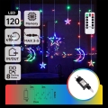 Aigostar - LED RGBY Zewnętrzny łańcuch świąteczny 120xLED/8 funkcji 3x0,6m IP44 wielokolorowy + pilot zdalnego sterowania