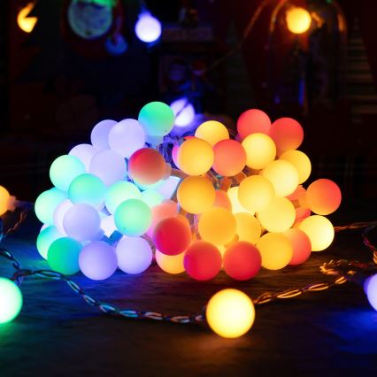 Aigostar - Zewnętrzna girlanda świetlna LED 50 diod / 8 trybów 5 m IP44 wielokolorowa