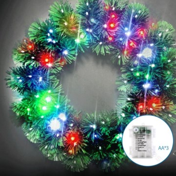 Aigostar - LED RGBY Zewnętrzny wieniec bożonarodzeniowy 72xLED/3xAA śr. 50 cm IP44