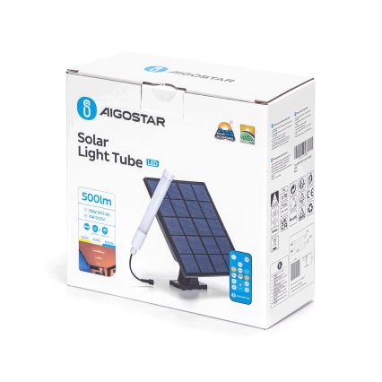Aigostar - Regulowana taśma LED z panelem solarnym LED/3,2V 3000K/4000K/6500K IP65 5000 mAh + pilot zdalnego sterowania
