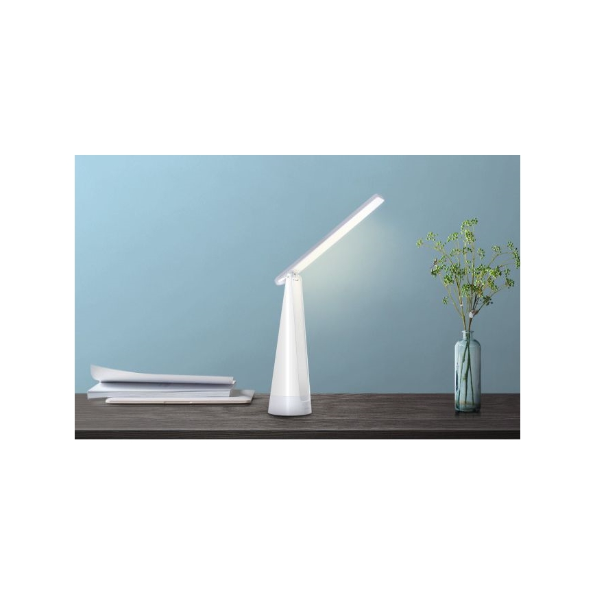 Aigostar - LED Ściemnialna akumulatorowa lampa stołowa LED/7W/5V 4000K 4400 mAh biała
