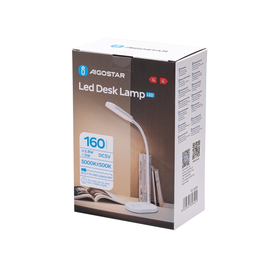 Aigostar - LED Ściemnialna dotykowa lampa stołowa LED/3W/5V