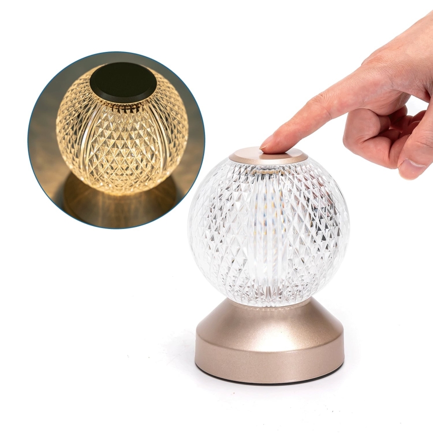 Aigostar - LED Ściemnialna akumulatorowa lampa stołowa LED/1W/5V 2700/4000/6500K 1800mAh 13,5 cm