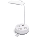 Aigostar - LED ściemnialna lampka biurkowa z gniazdkami i USB LED/4,6W/230V 3000/4000/6500K biała