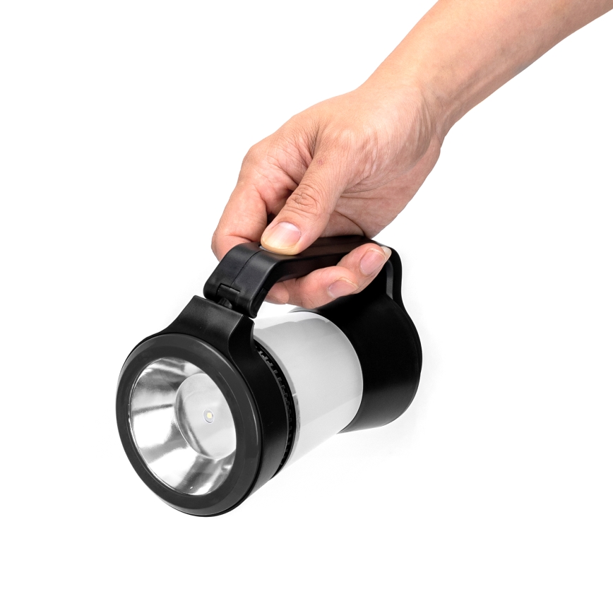 Aigostar - LED Ściemnialna latarka kempingowa 3w1 LED/3xAA czarna