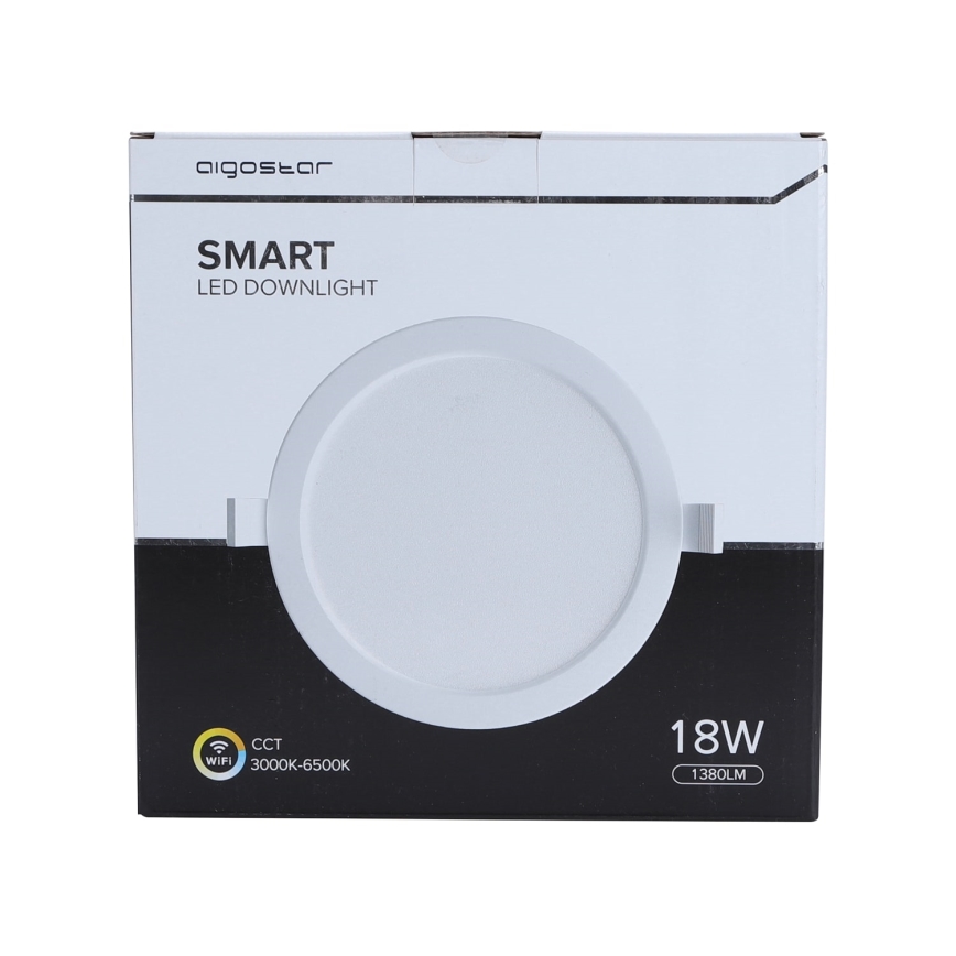 Aigostar - LED Ściemnialna oprawa wpuszczana LED/18W/230V śr. 22 cm Wi-Fi