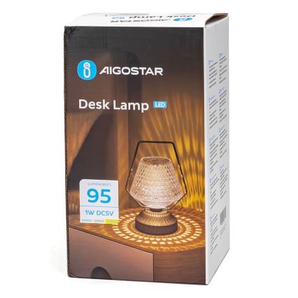 Aigostar - LED Lampa stołowa ściemnialna do ładowania LED/1W/5V 2700/4000/6500K 1800mAh 20 cm