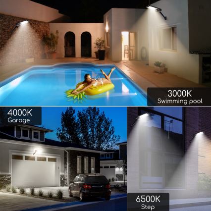 Aigostar - LED Ściemnialna solarna lampa z czujnikiem LED/2,3W/5,5V IP65 1800 mAh + zdalne sterowanie