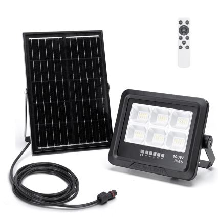 Aigostar - LED Ściemnialny naświetlacz solarny LED/100W/3,4V IP65 + zdalne sterowanie