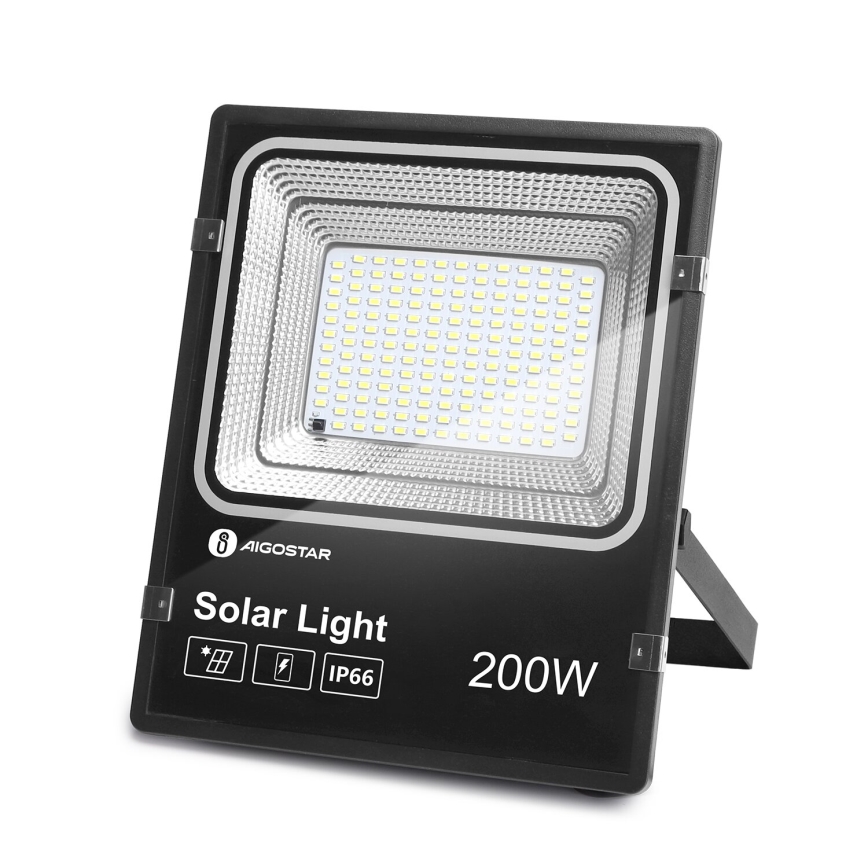 Aigostar - LED Ściemnialny naświetlacz solarny LED/200W/3,2V IP66 15000 mAh + pilot zdalnego sterowania