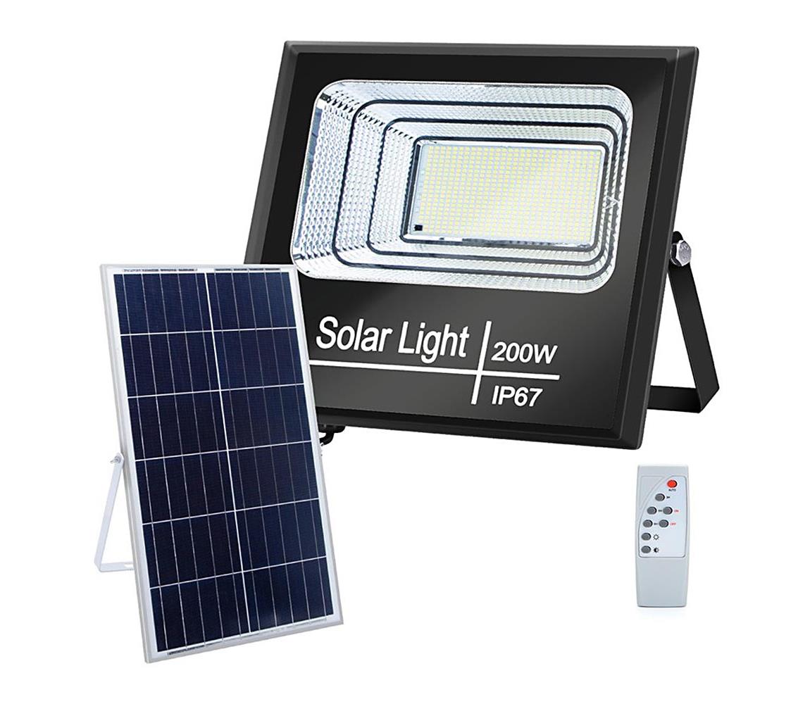 - LED Ściemnialny naświetlacz solarny LED/200W/3,2V IP67 + pilot