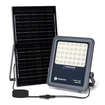 Aigostar - LED Ściemnialny naświetlacz solarny LED/200W/3,4V IP65 + zdalne sterowanie