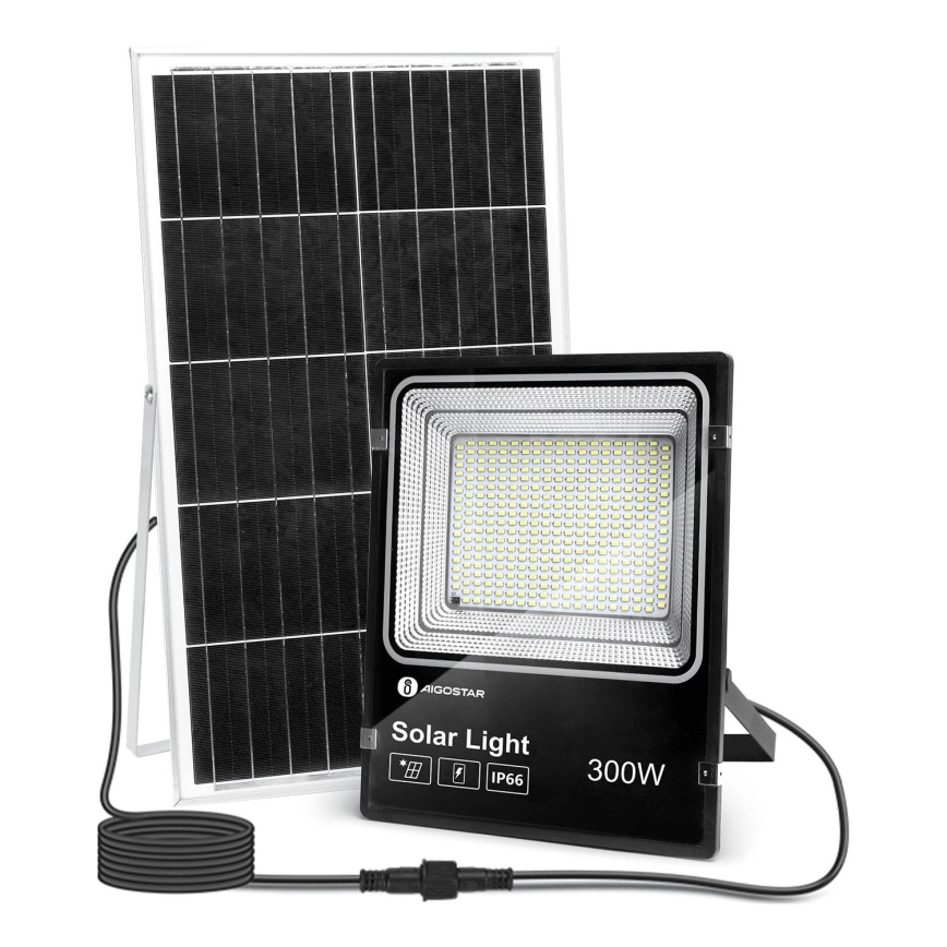 Aigostar - LED Ściemnialny naświetlacz solarny LED/300W/3,2V IP66 25000 mAh + pilot zdalnego sterowania