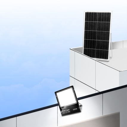 Aigostar - LED Ściemnialny naświetlacz solarny LED/300W/3,2V IP66 25000 mAh + pilot zdalnego sterowania