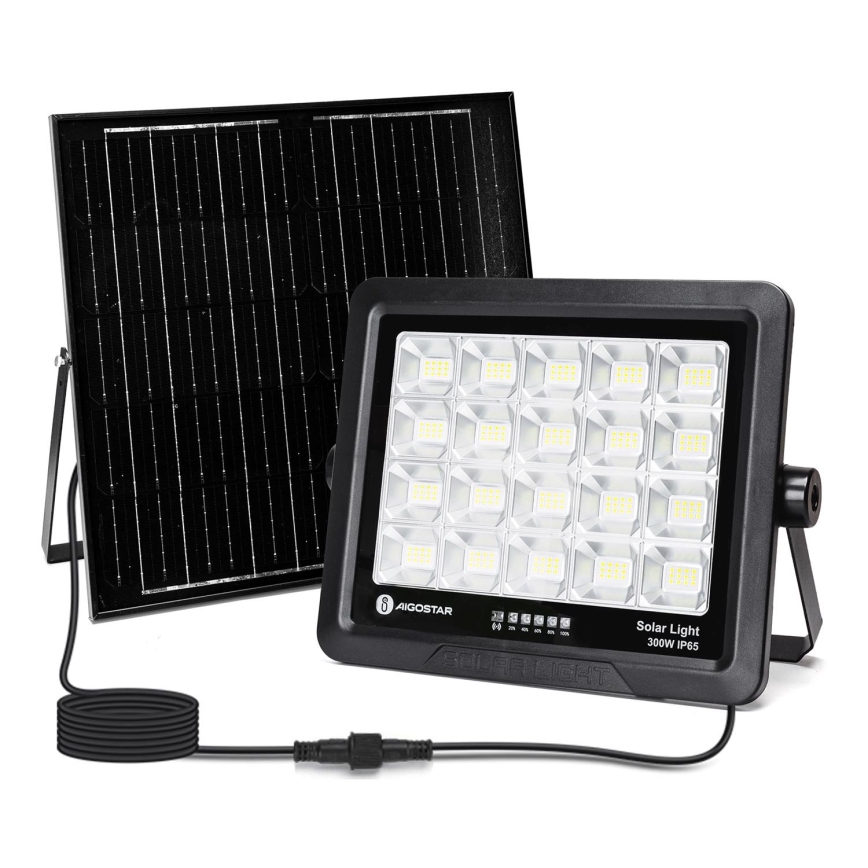 Aigostar - LED Ściemnialny naświetlacz solarny LED/300W/3,4V IP65 + zdalne sterowanie
