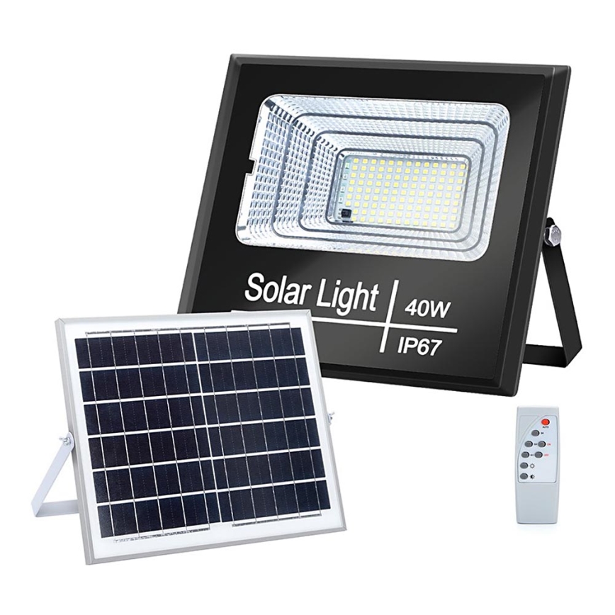 Aigostar - LED Ściemnialny naświetlacz solarny LED/40W/3,2V IP67 + pilot