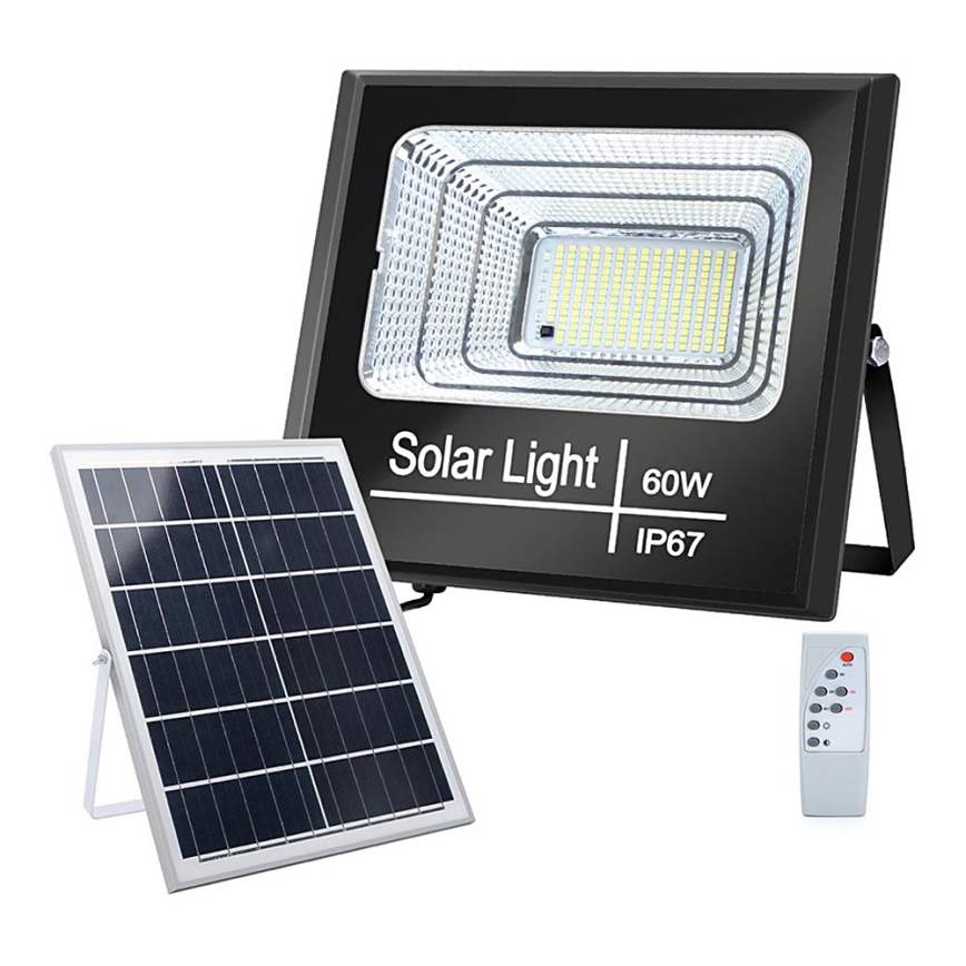 Aigostar - LED Ściemnialny naświetlacz solarny LED/60W/3,2V 2000 mAh IP67 + pilot