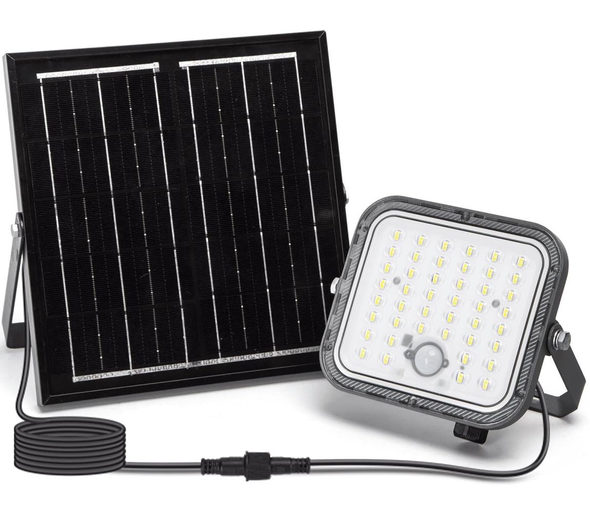 - LED Ściemnialny naświetlacz solarny z czujnikiem LED/80W/3,4V IP66 + pilot