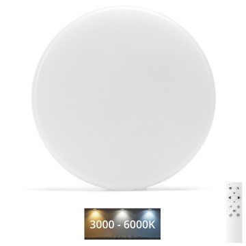 Aigostar - LED Ściemnialny plafon łazienkowy LED/18W/230V 3000-6000K IP54 + zdalne sterowanie