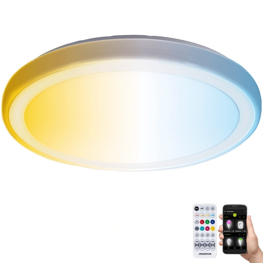 Aigostar - LED Ściemnialny plafon łazienkowy MESH Smart LED/24W/230V 3000-6500K IP44 + pilot zdalnego sterowania