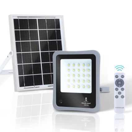 Aigostar - LED Ściemnialny solarny naświetlacz LED/50W/3,2V IP65 + pilot