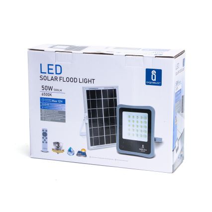 Aigostar - LED Ściemnialny solarny naświetlacz LED/50W/3,2V IP65 + pilot