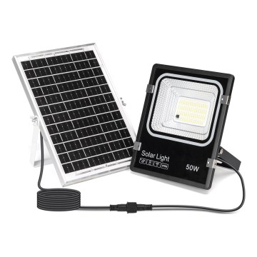Aigostar - LED ściemnialny solarny reflektor LED/50W/3,2V 1200mAh 3000K/4000K/6500K IP66 + zdalne sterowanie